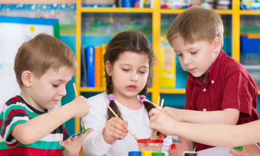 Children making and creating together